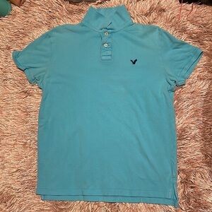 American Eagle‎ Light Blue Short Sleeve Polo Shirt